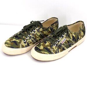 Superga 2750 Cotu Classic Trainer Sneaker Size 9.5 Camouflage Satin Finish